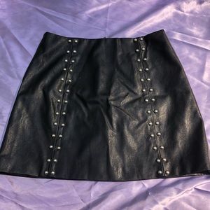 Faux leather skirt